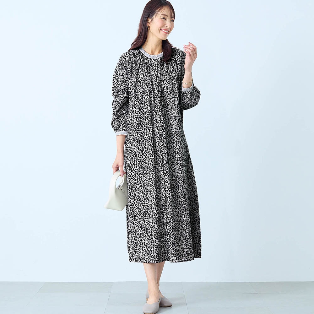 モデル身長173cm／M～L　※写真は撮影用のため着丈+6cmになります。