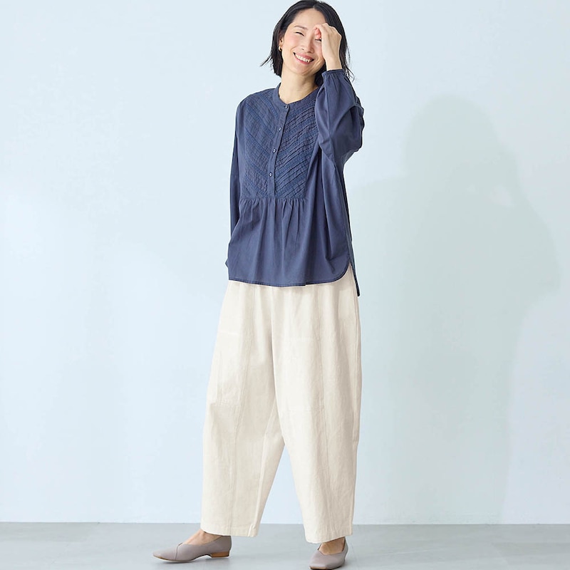 モデル身長168cm／M～L　※写真は撮影用のため股下+6cmになります。