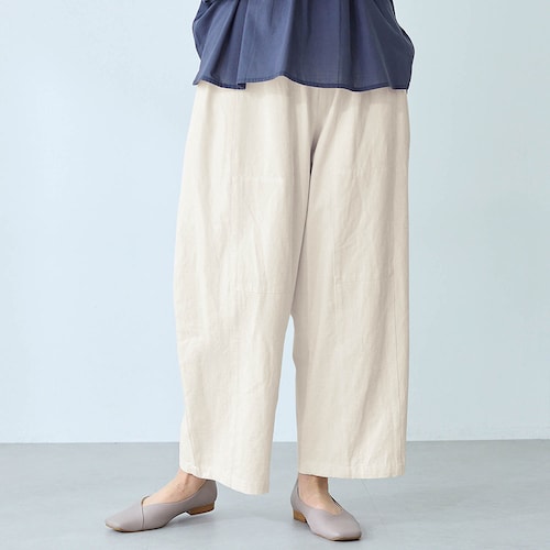 ツイル切替えコットンバレルパンツ