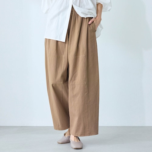 ツイル切替えコットンバレルパンツ