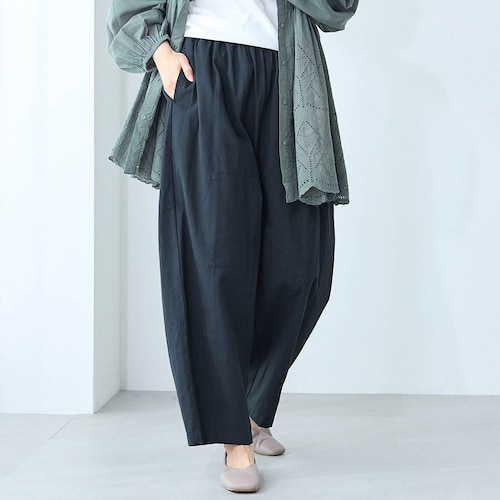 ツイル切替えコットンバレルパンツ