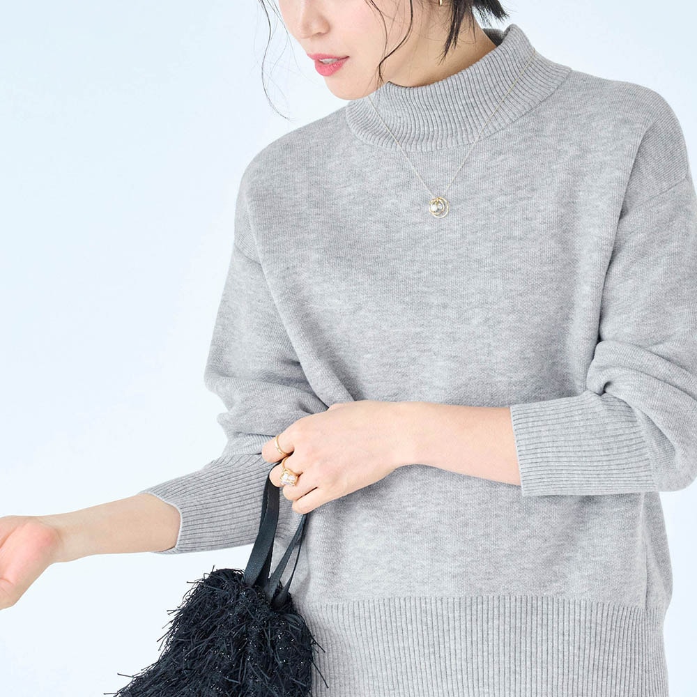 裏毛布ボトルネックニット(超最強)｜通販のベルメゾンネット