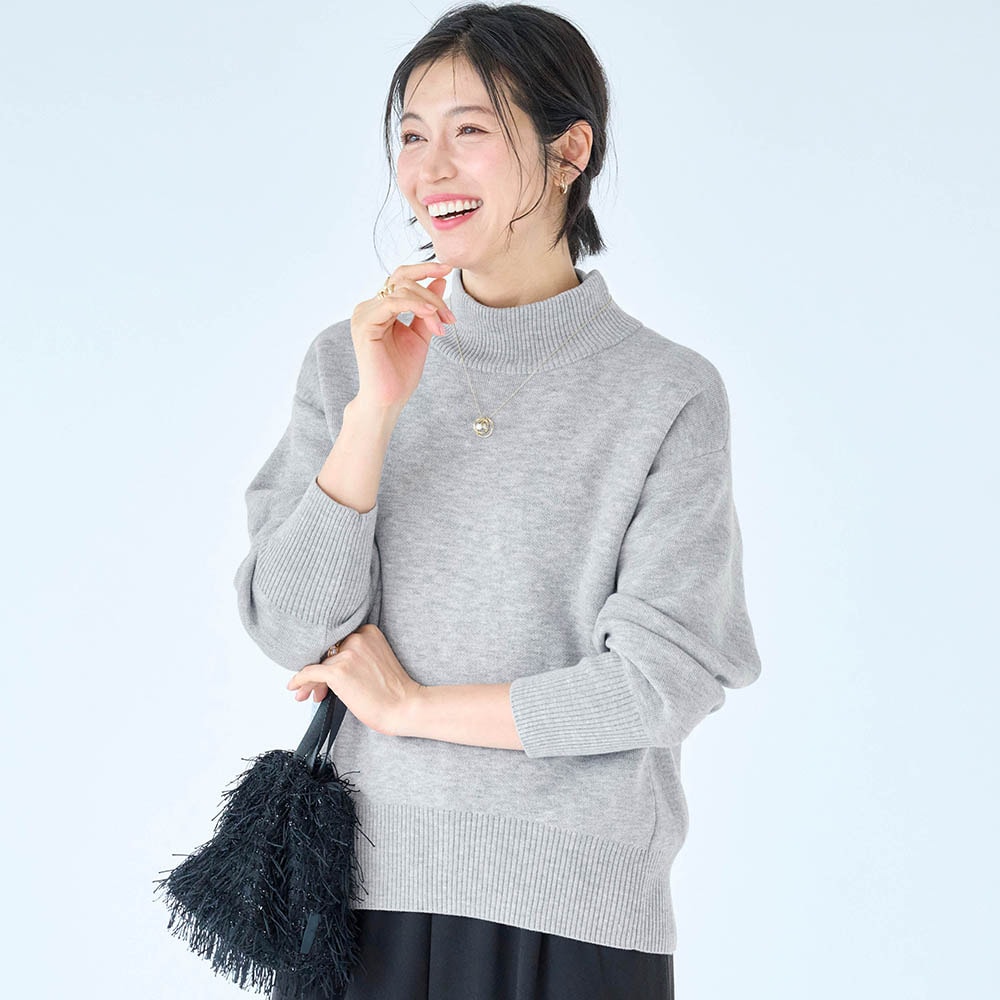 裏毛布ボトルネックニット(超最強)｜通販のベルメゾンネット