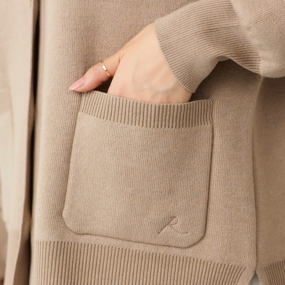 裏毛布ニットカーディガン(超最強)｜通販のベルメゾンネット