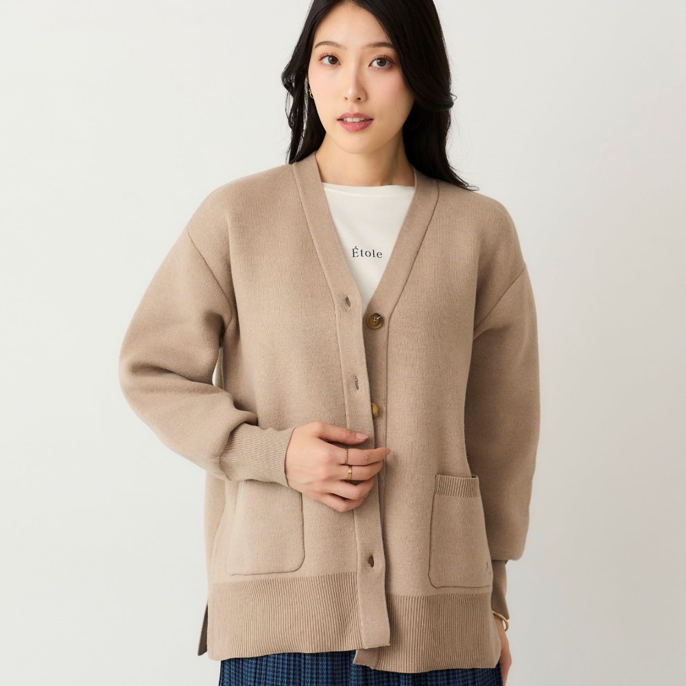 裏毛布ニットカーディガン(超最強)｜通販のベルメゾンネット