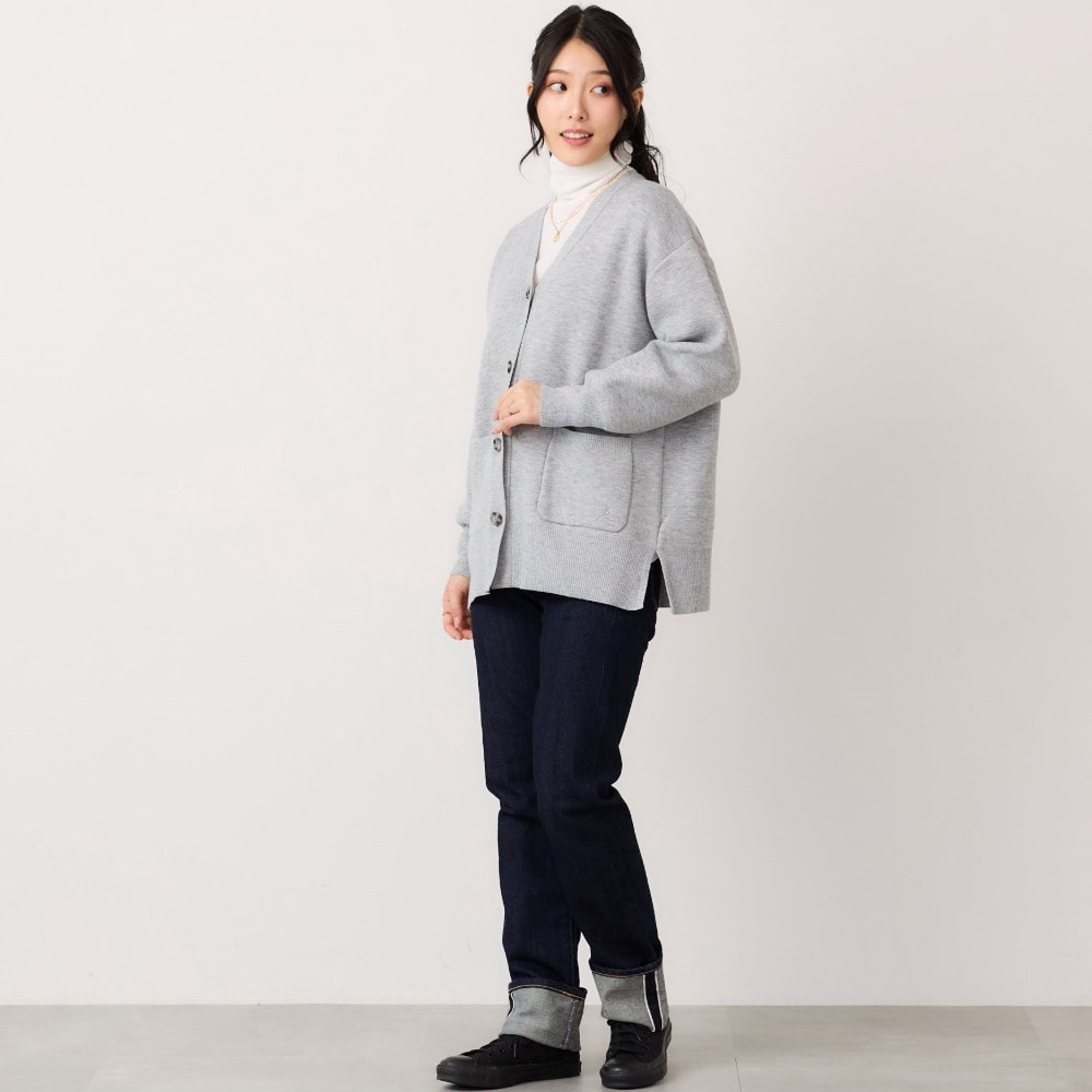 裏毛布ニットカーディガン(超最強)｜通販のベルメゾンネット