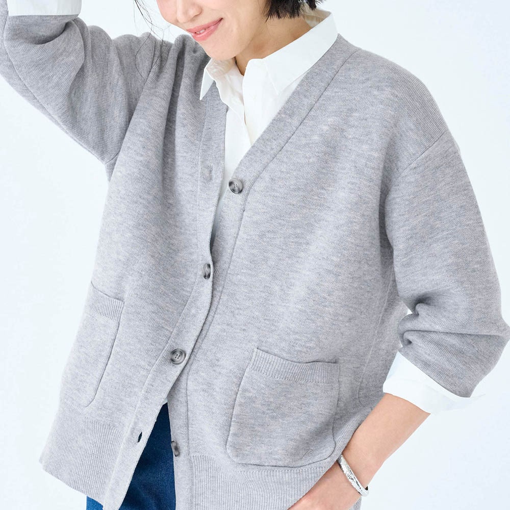 裏毛布ニットカーディガン(超最強)｜通販のベルメゾンネット