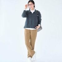 モデル身長168cm／M・股下70cm　※写真は撮影用のため、股下＋6cmとなります。