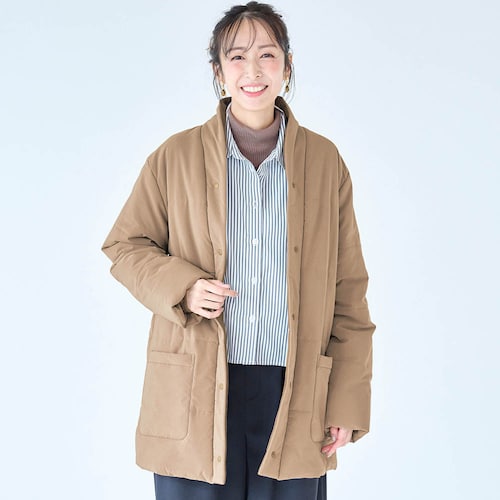 中わた入り裏フリースはんてん【撥水】