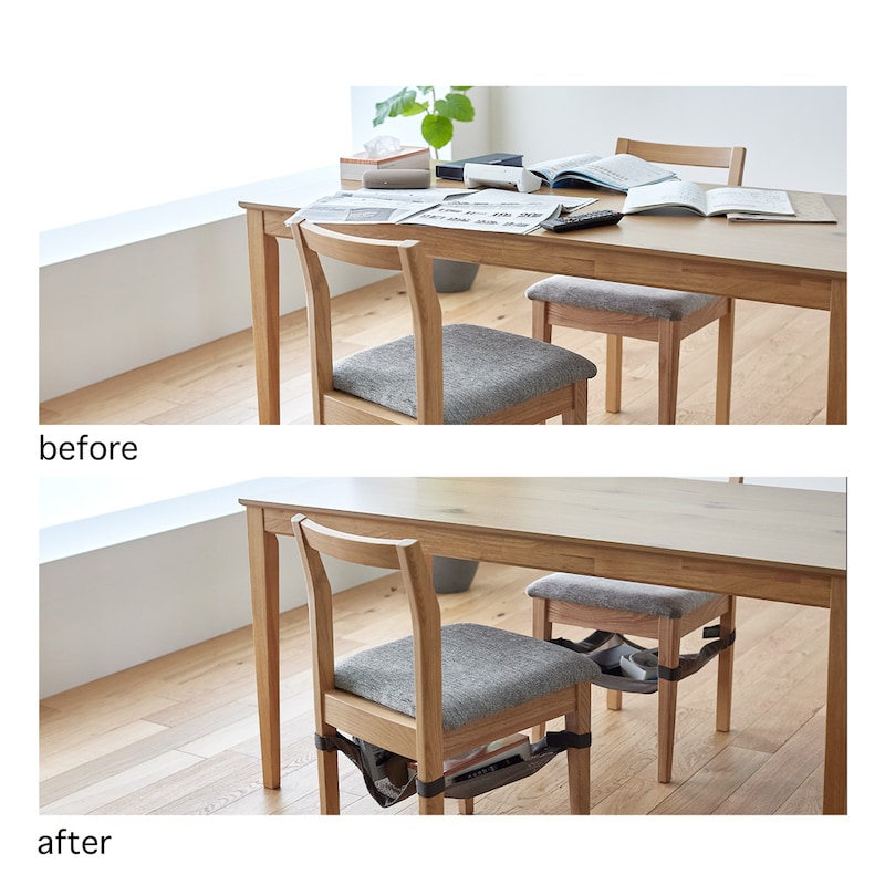 急な来客や食事時もさっと片づけられる