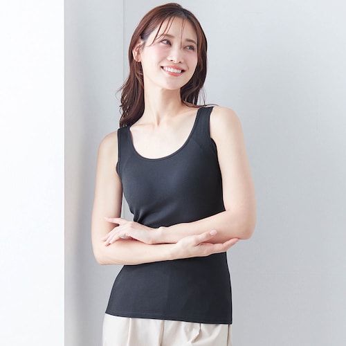 汗取りインナー・さらりとやわらか綿ブラタンクトップ【消臭】