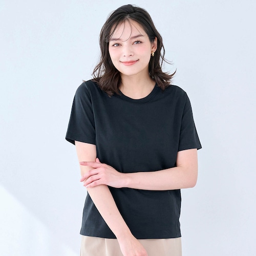 汗シミーヌ・カップ付きシンプルＴシャツ