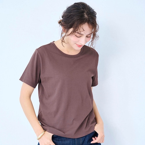 汗シミーヌ・カップ付きシンプルＴシャツ