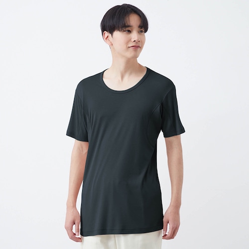 汗取りインナー・綿混クルーネック半袖メンズ(大汗さん)