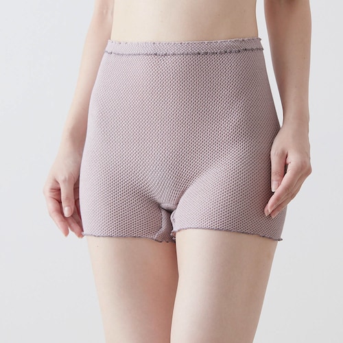 ふわのびコットンワッフル調ショーツ［日本製］