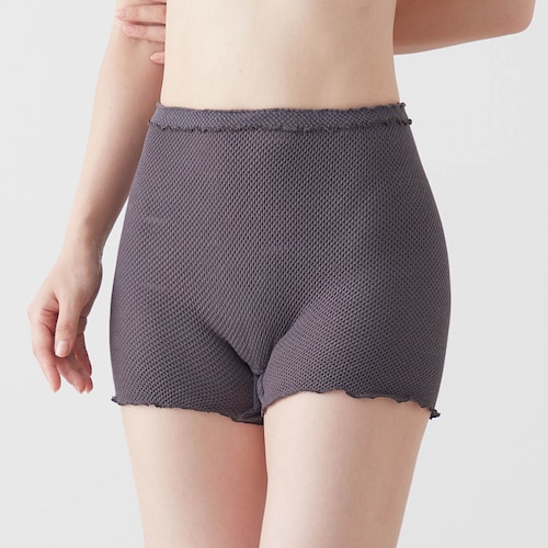 ふわのびコットンワッフル調ショーツ［日本製］