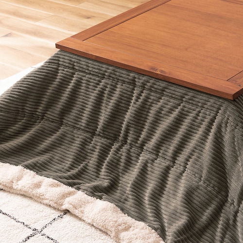 オイル塗装のアカシア材こたつテーブル ＜正方形・長方形／こたつテーブル単品・こたつ布団セット＞