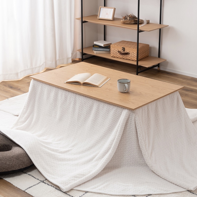 こたつテーブル＋こたつ布団(アイボリー)