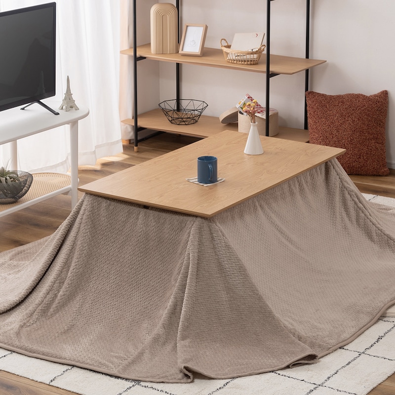 こたつテーブル＋こたつ布団(ベージュ)