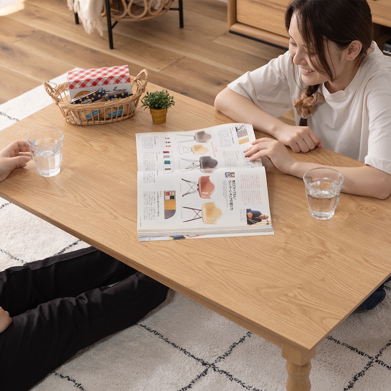 使用イメージ　こたつテーブル　ロータイプ時