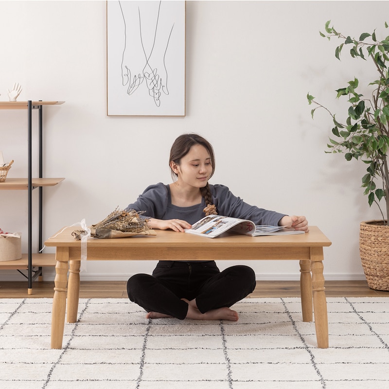 使用イメージ　こたつテーブル　ロータイプ時