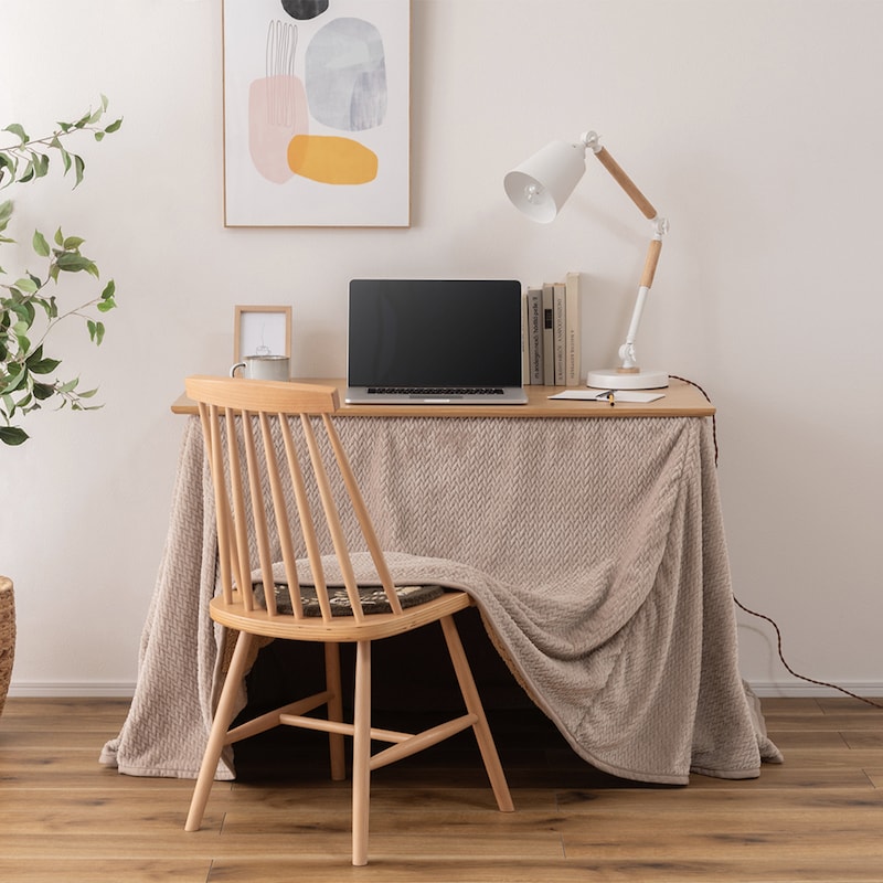 使用イメージ　こたつテーブル＋こたつ布団(ベージュ)