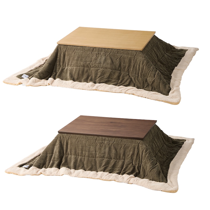 こたつテーブル+こたつ布団(カーキ)