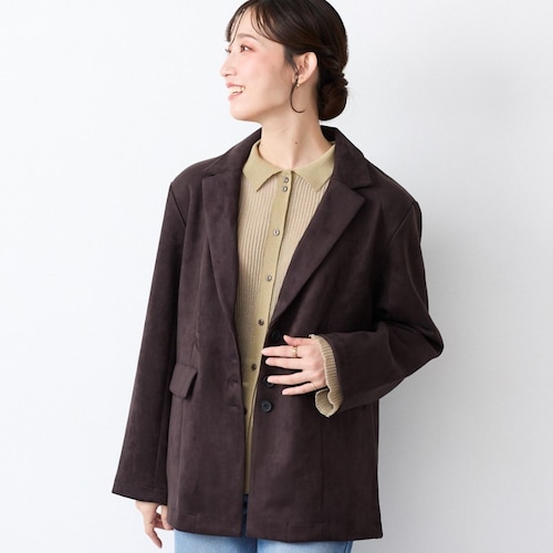 ストレッチフェイクスウェードジャケット