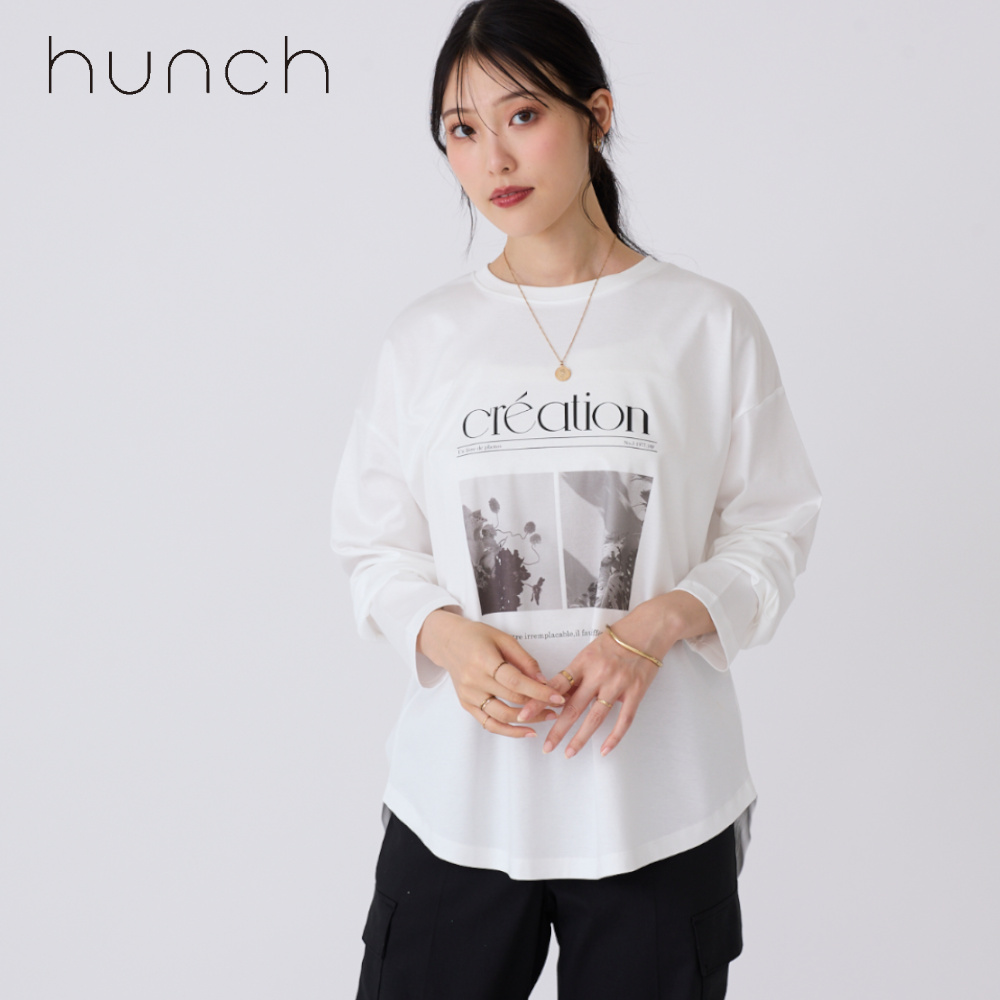 【ハンチ/hunch】グラフィックロゴロンT 【ハンチ/hunch】グラフィックロゴロンT
