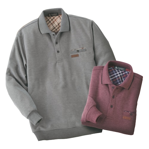 裏起毛ポロトレーナー（同サイズ２色組）