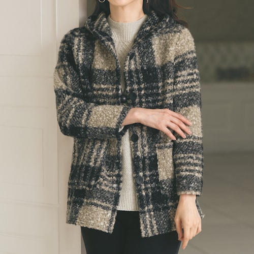 ビッグチェックボアジャケット