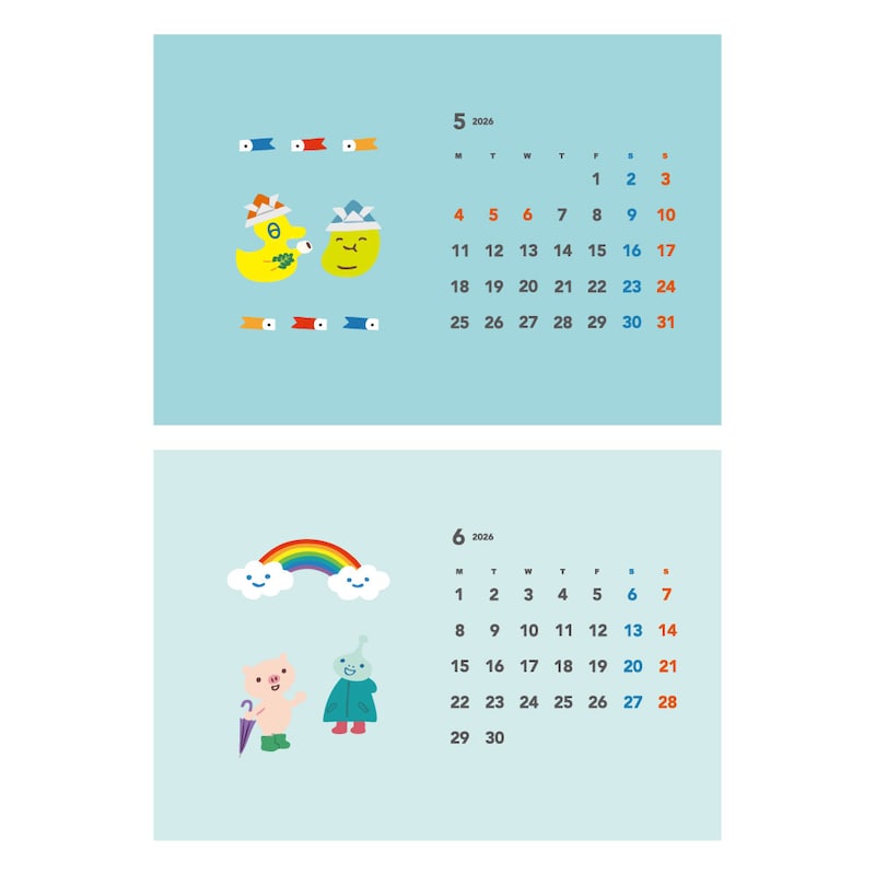 「ちょこちょこ卓上カレンダー2026」5月・6月