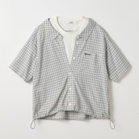 オフホワイト×ブラックチェック