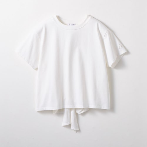 なめらかタッチバックリボン綿素材半袖Ｔシャツ 【子供服】