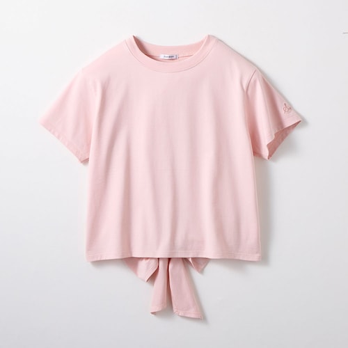 なめらかタッチバックリボン綿素材半袖Ｔシャツ 【子供服】
