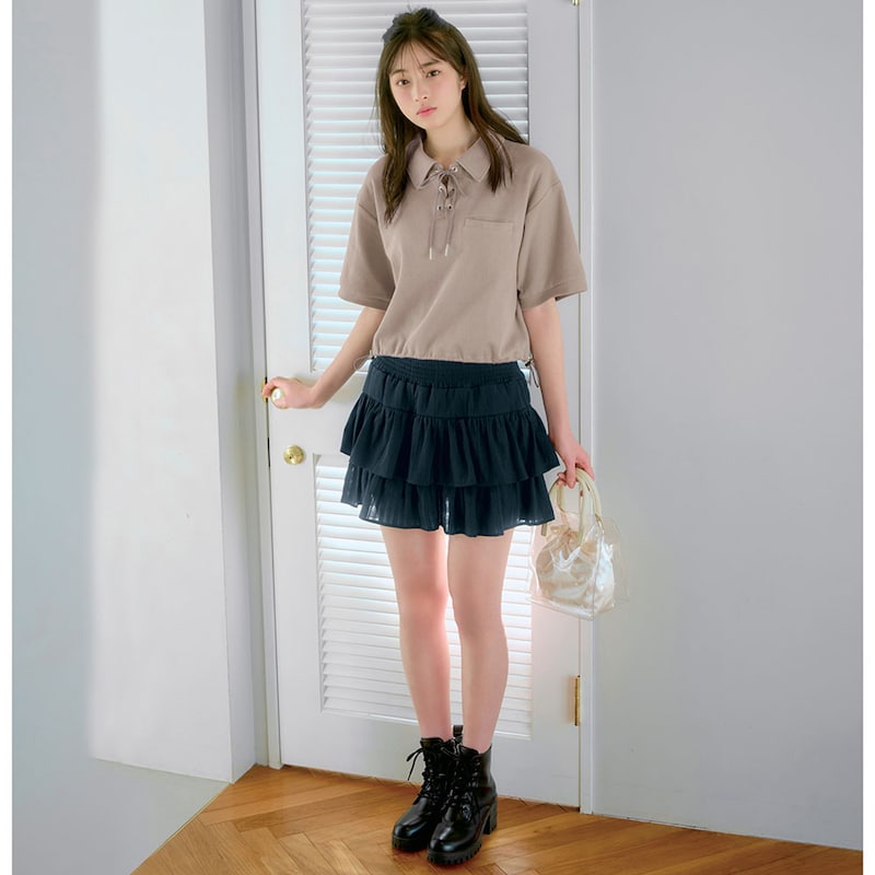 グレージュ／モデル身長166cm・サイズJ-M