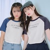 【パペル ラピス/Papel lapiz】箔プリントラグラン切替えドロスト綿素材半袖Tシャツ 【子供服】
