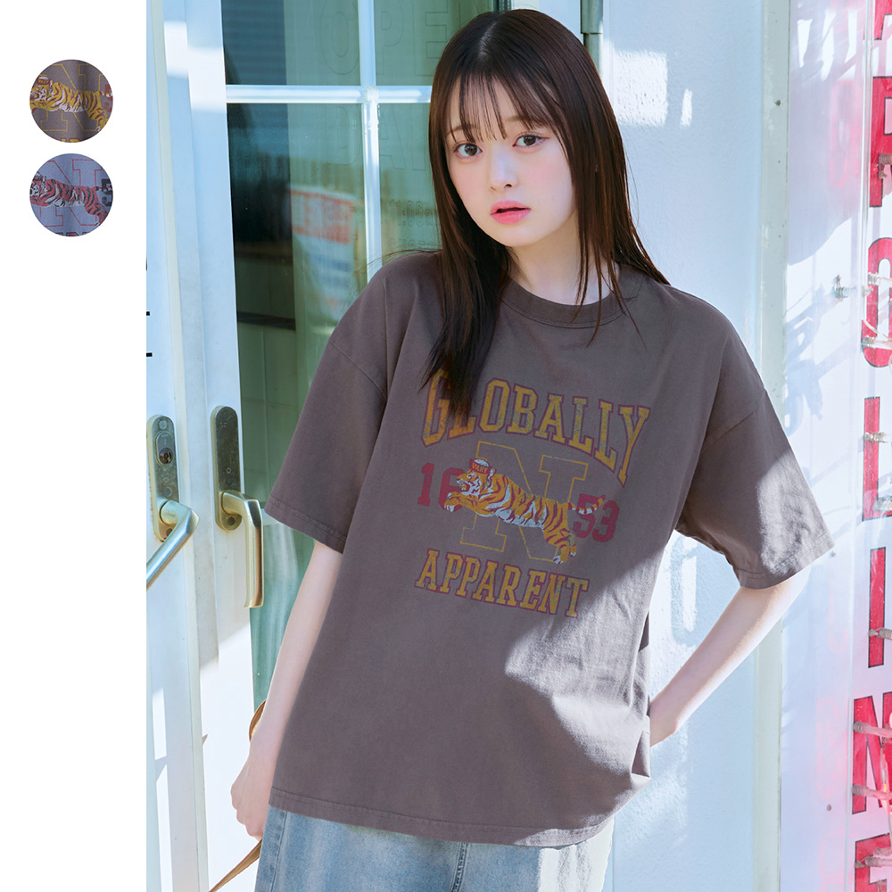 【パペル ラピス/Papel lapiz】ヴィンテージライクルーズハーフスリーブTシャツ 【子供服】