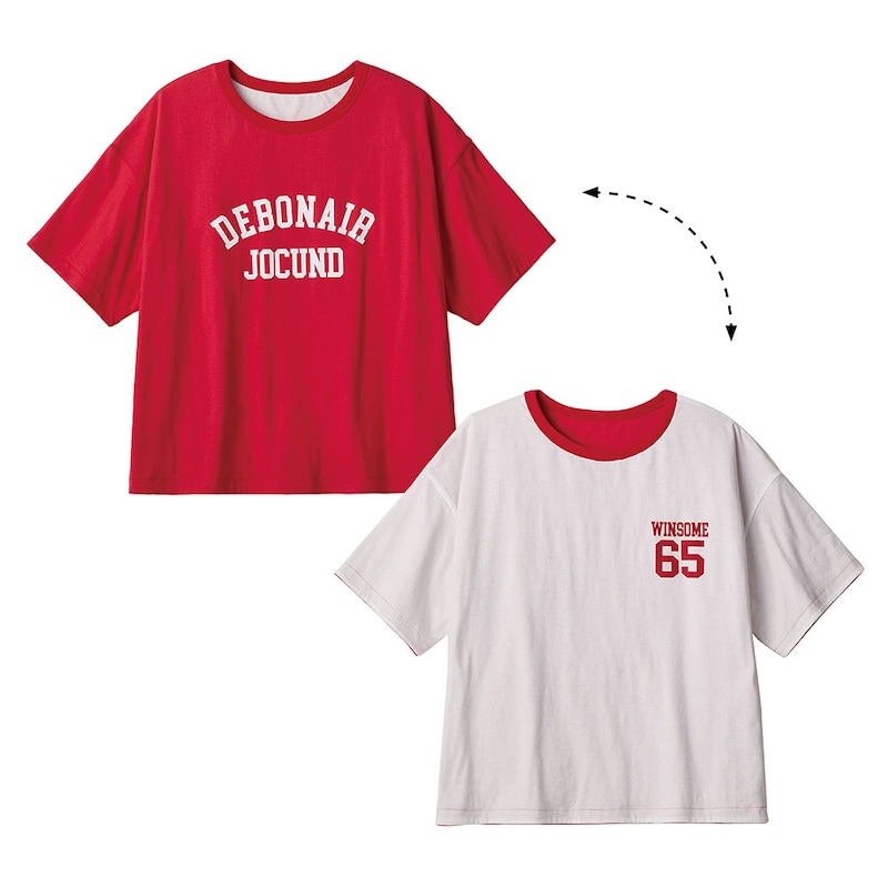 レッド×オフホワイト