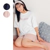 【パペル ラピス/Papel lapiz】ハーフスリーブTシャツ & プリーツキュロットパジャマ 【子供パジャマ】