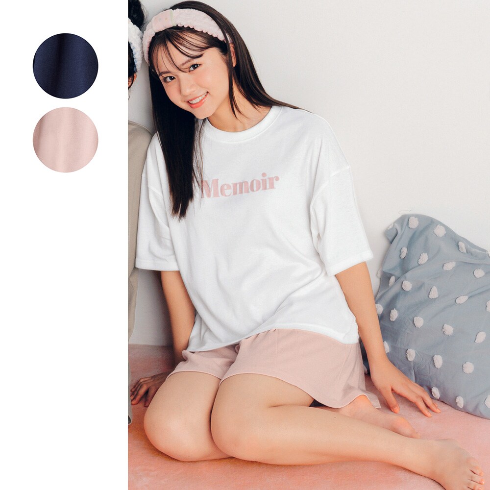 【パペル ラピス/Papel lapiz】ハーフスリーブTシャツ & プリーツキュロットパジャマ 【子供パジャマ】