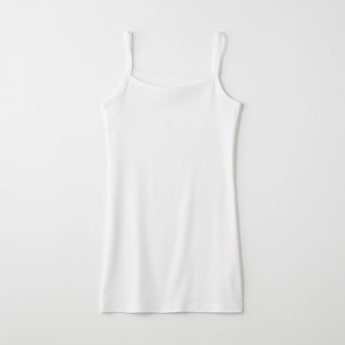 背中が見えないロング丈綿素材キャミソール２枚セット 【子供インナー】