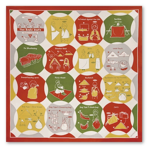 「いざという時、サッと役立つ」15通りの方法で活用できる防災ふろしき［日本製］