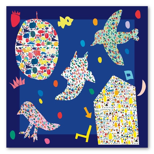 「個性が光る」NPO法人加音西京極作業所所属デザイナーが描く「nelio（ネリオ）」アートふろしき［日本製］