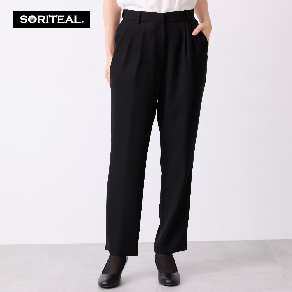 【ソリテール/SORITEAL】ストレッチテーパードパンツ【喪服・礼服】 【ソリテール/SORITEAL】ストレッチテーパードパンツ【喪服・礼服】