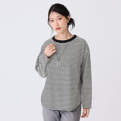 オーガニックコットン使用裾ラウンドチュニック