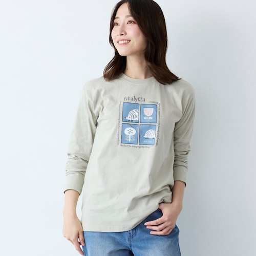 長袖ロゴTシャツ