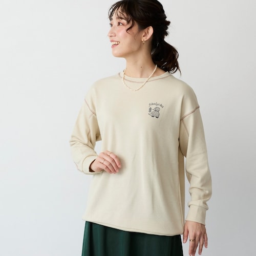 ガーゼ裏毛ロゴスウェット