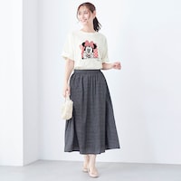 モデル身長168cm／S~M　ミニーマウス着用