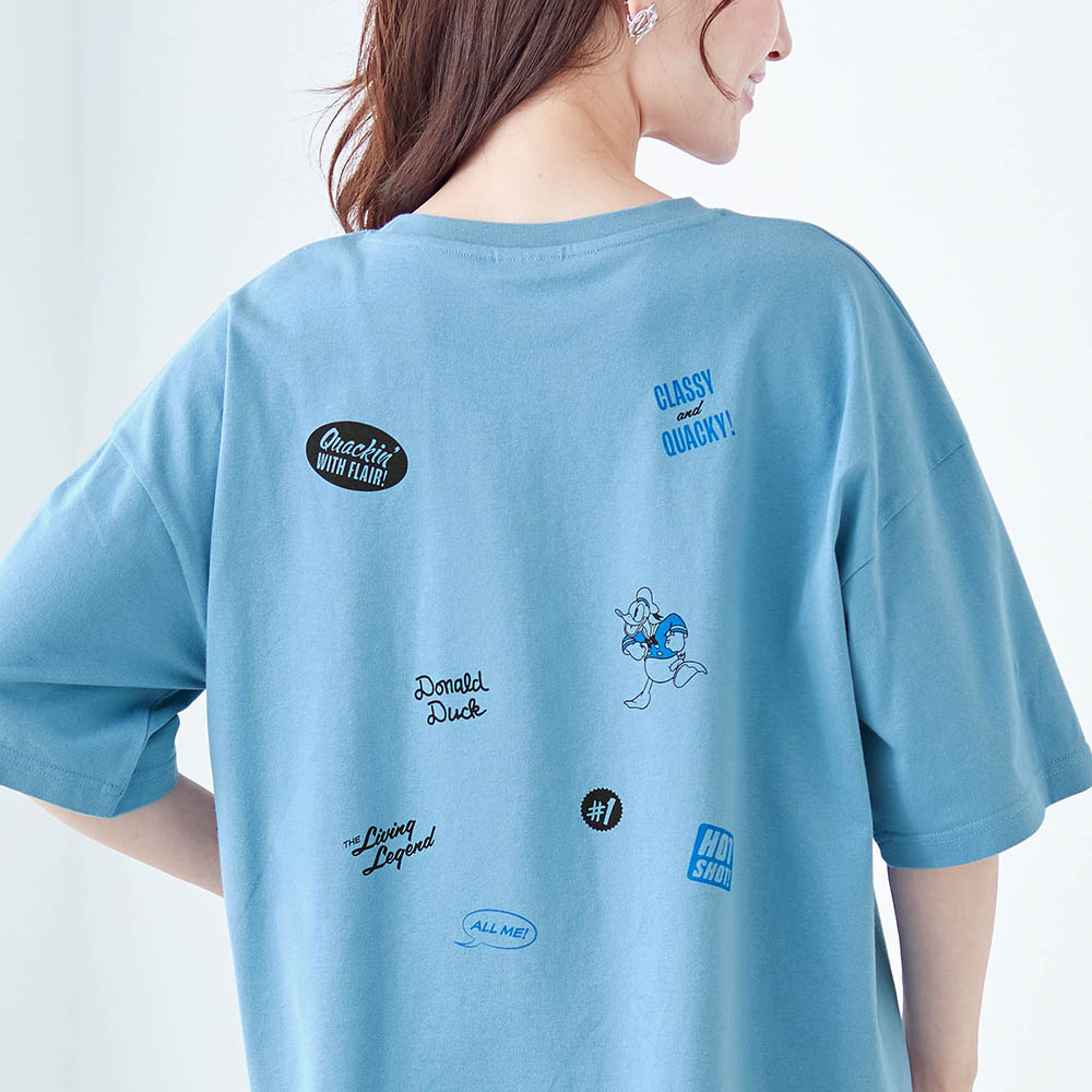 ユニセックスメッセージロゴTシャツ(選べるキャラクター)(ディズニー/Disney) ユニセックスメッセージロゴTシャツ(選べるキャラクター)(ディズニー/Disney)